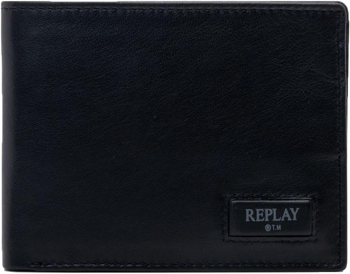 Replay wallet black, L 13 X H 10 CM
