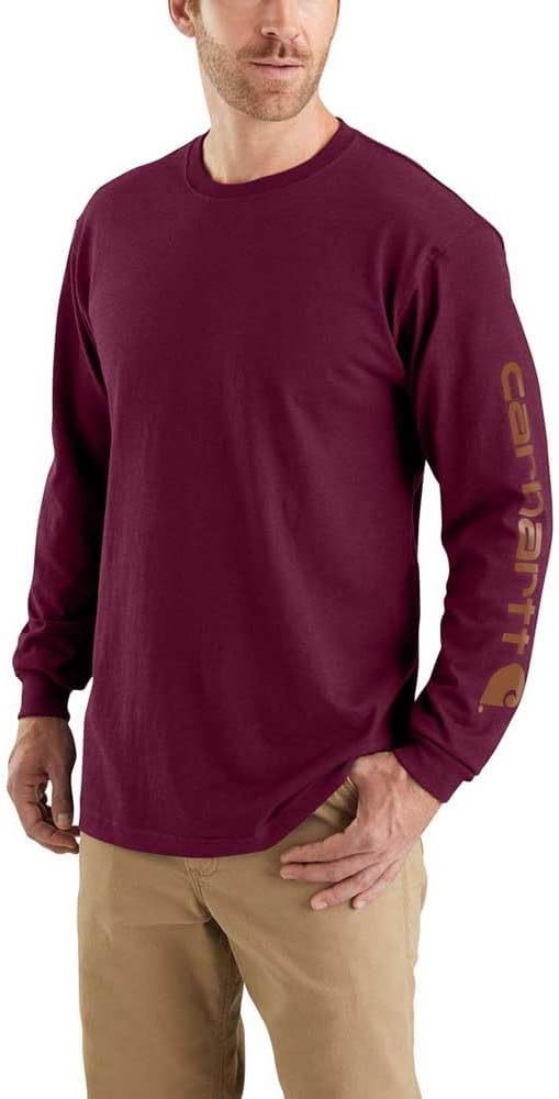 Carhartt Men's signature logo long sleeve t-shirt