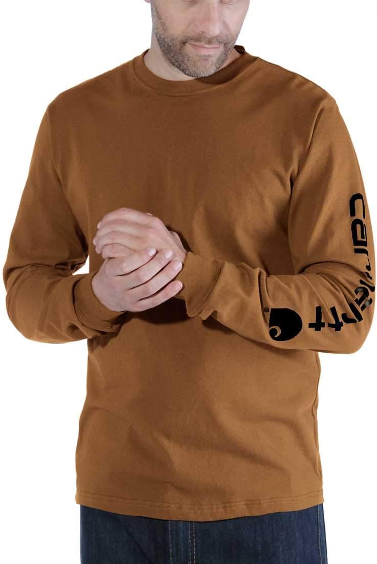 Carhartt Men's signature logo long sleeve t-shirt