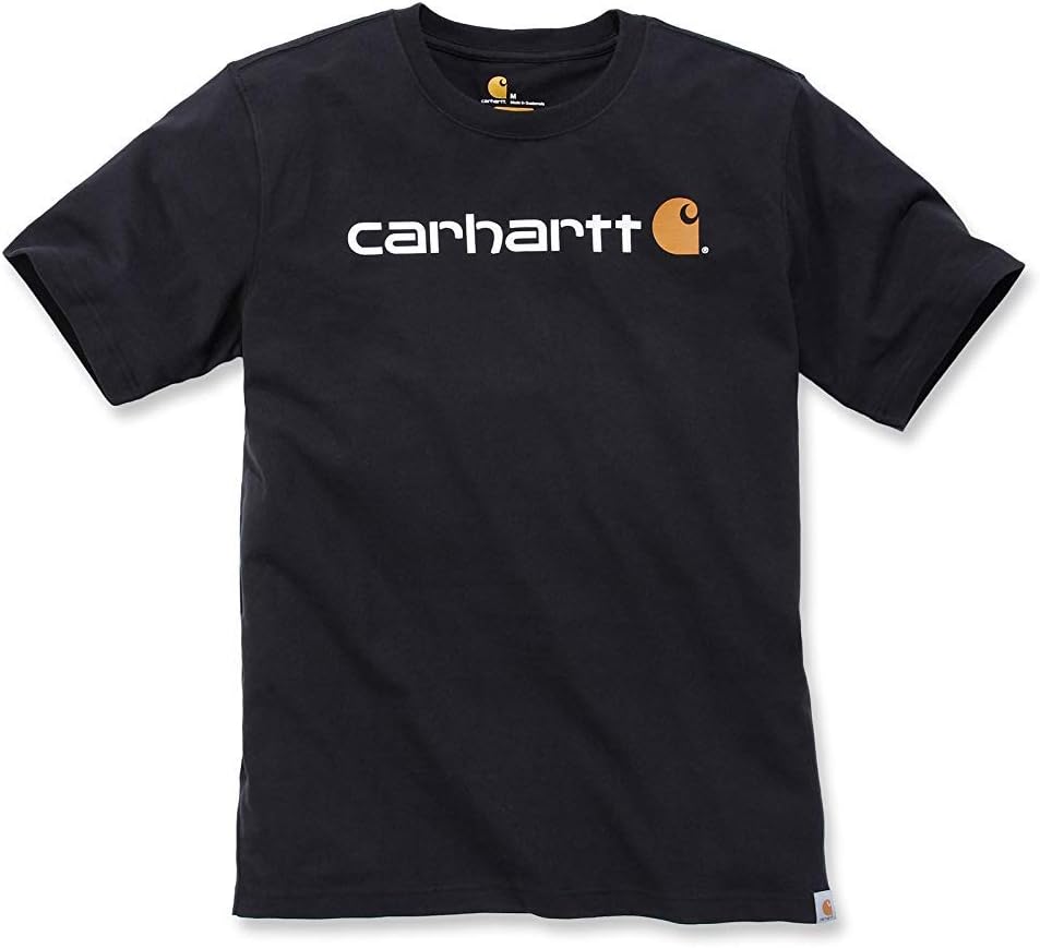 Carhartt Men's Relaxed Fit Heavy Short Sleeve Logo Graphic T-Shirt Work Utility T-Shirt