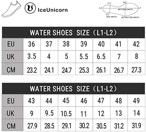 Water Shoes Men Women Quick Dry Sports Water Shoes Unisex Swimming Shoes with 14 Drainage Holes for Bath, Walking, Yoga, Lake, Beach, Garden, Park, Driving, Boating