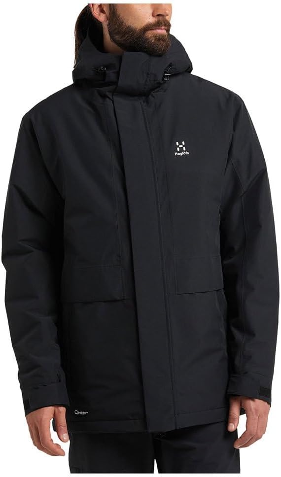 Haglofs Herr Salix Proof Mimic parkas jacka, äkta svart, M, riktigt svart, M