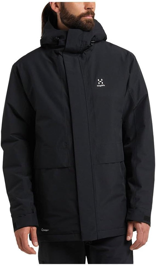Haglofs Herr Salix Proof Mimic parkas jacka, äkta svart, M, riktigt svart, M