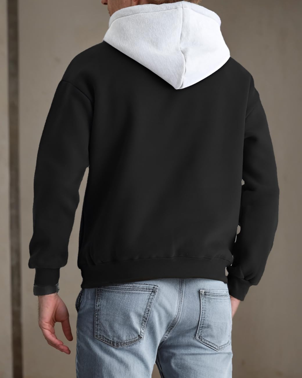 Hoodie Men's Sweatshirt Long Sleeve Sweatshirt Hoodie Color Block Sweatshirt