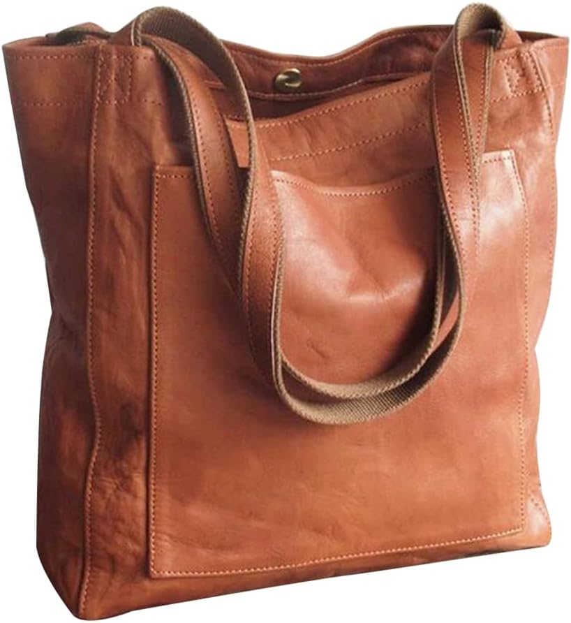 Vintage women's soft leather shoulder bag