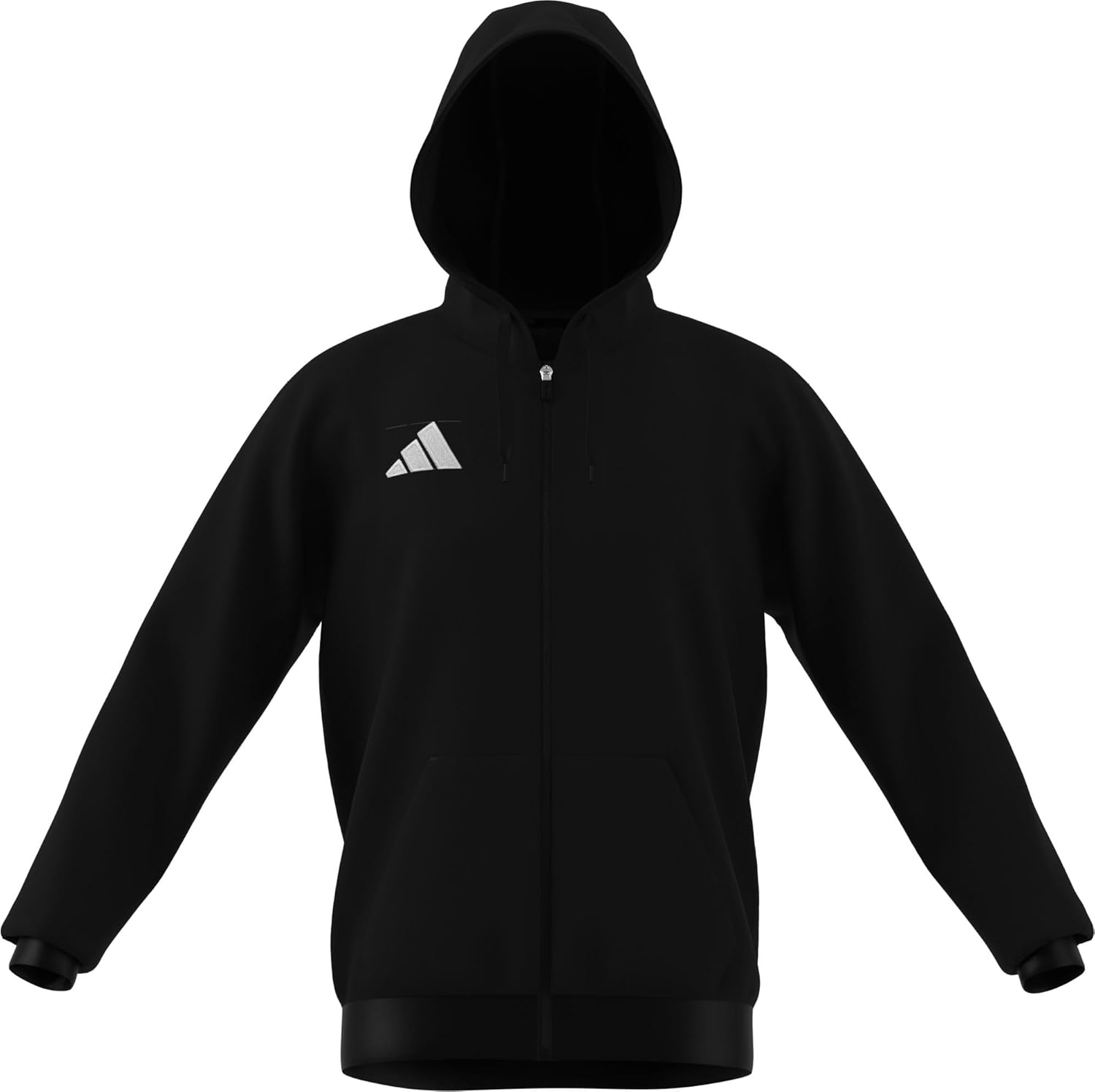 adidas Mezczyzni Entrada26 Full Zip Hoodie, Black/White, L Tall