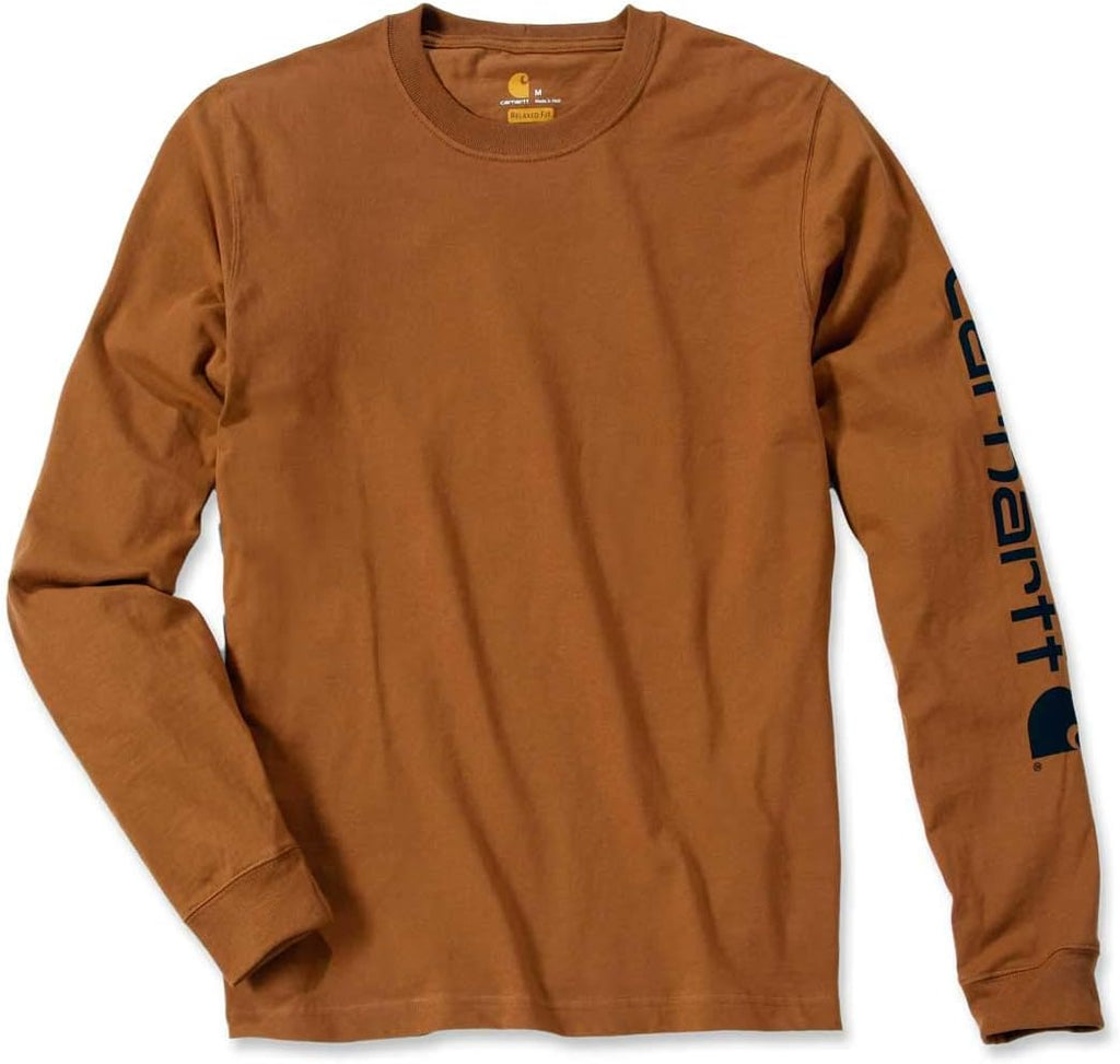 Carhartt Men's signature logo long sleeve t-shirt