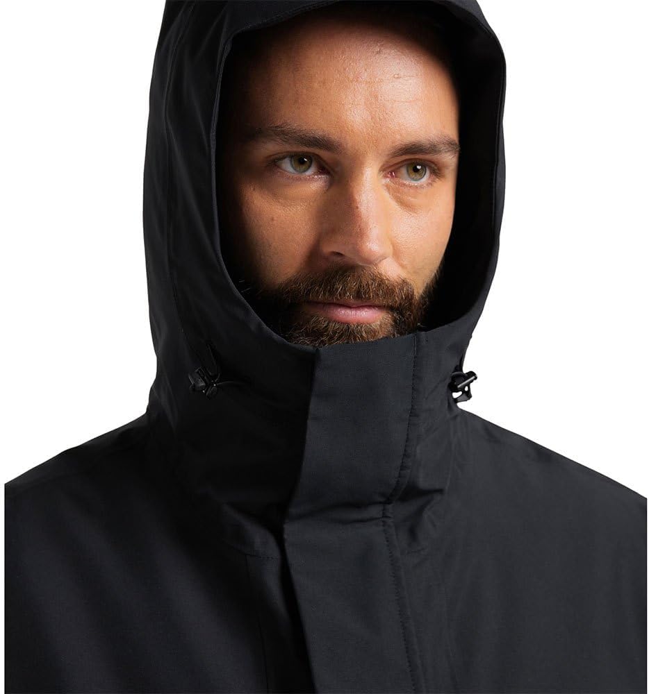 Haglofs Herr Salix Proof Mimic parkas jacka, äkta svart, M, riktigt svart, M