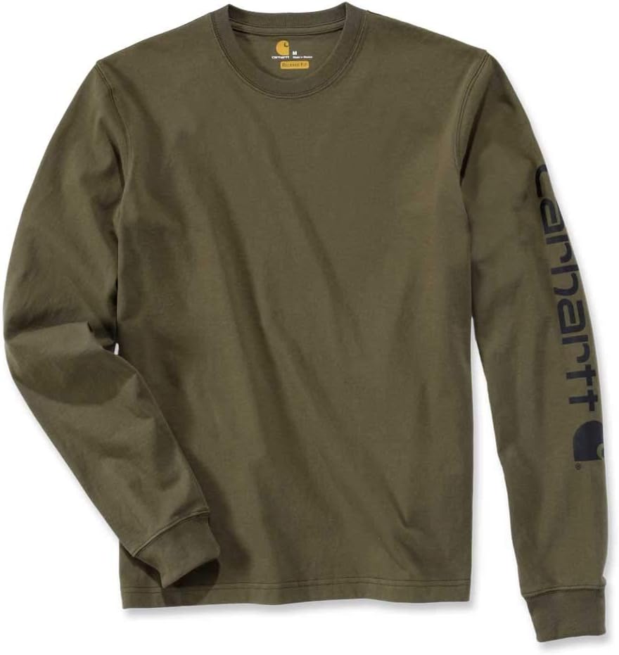 Carhartt Men's signature logo long sleeve t-shirt