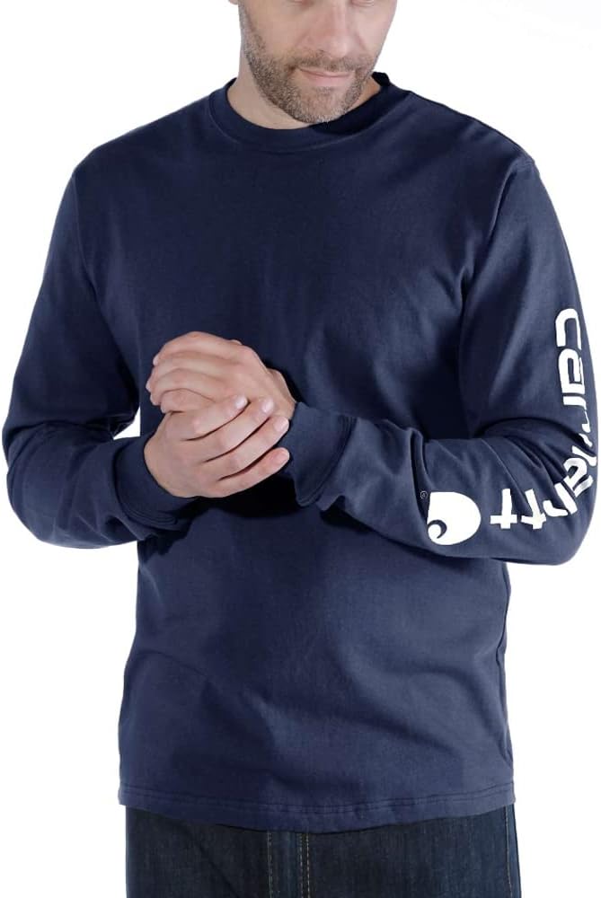 Carhartt Men's signature logo long sleeve t-shirt