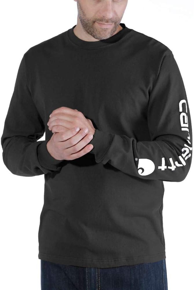 Carhartt Men's signature logo long sleeve t-shirt