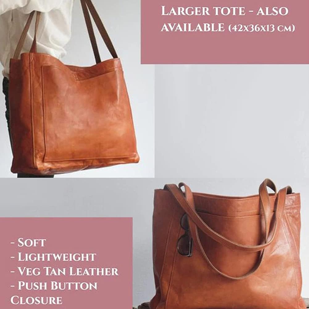 Vintage women's soft leather shoulder bag