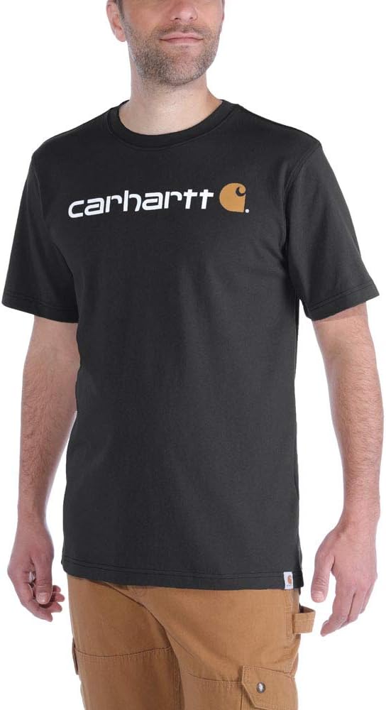 Carhartt Men's Relaxed Fit Heavy Short Sleeve Logo Graphic T-Shirt Work Utility T-Shirt
