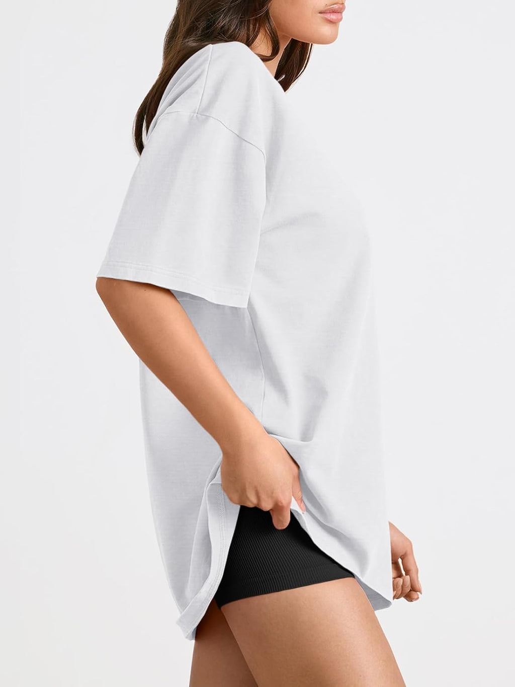 Trendy Queen Women's Oversized Tee, Comfy Fabric Loose Fit, All-Day Cozy for Gym, Lounge & Office, Versatile Casual Wear