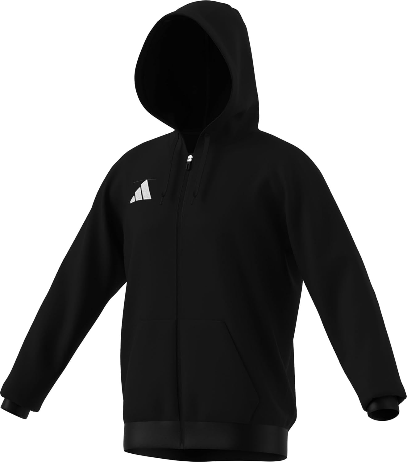 adidas Mezczyzni Entrada26 Full Zip Hoodie, Black/White, L Tall