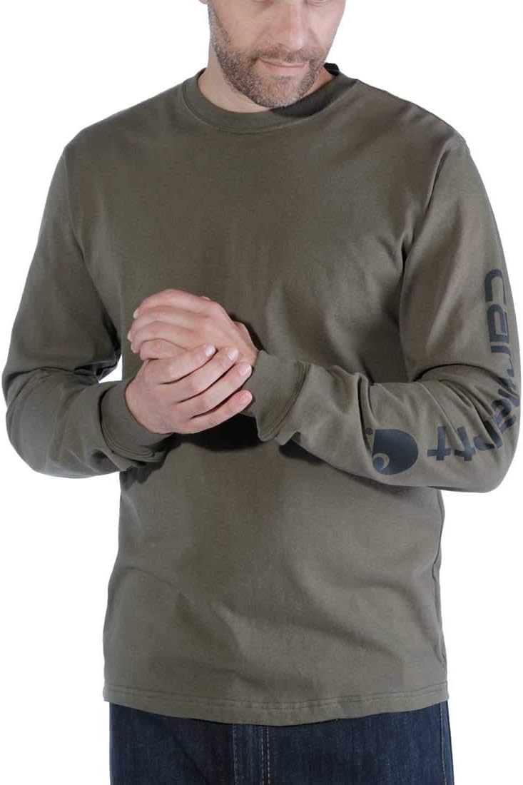 Carhartt Men's signature logo long sleeve t-shirt
