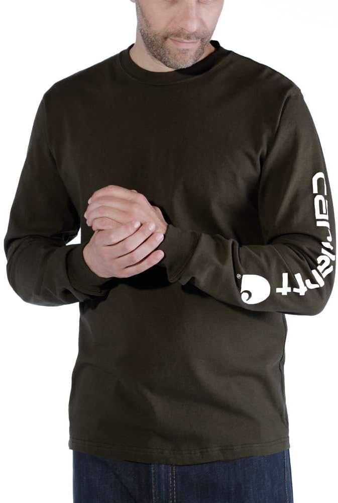 Carhartt Men's signature logo long sleeve t-shirt