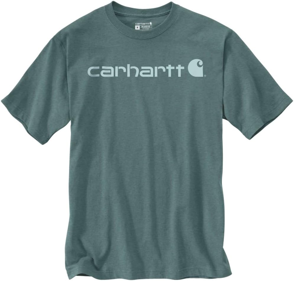Carhartt Men's Relaxed Fit Heavy Short Sleeve Logo Graphic T-Shirt Work Utility T-Shirt