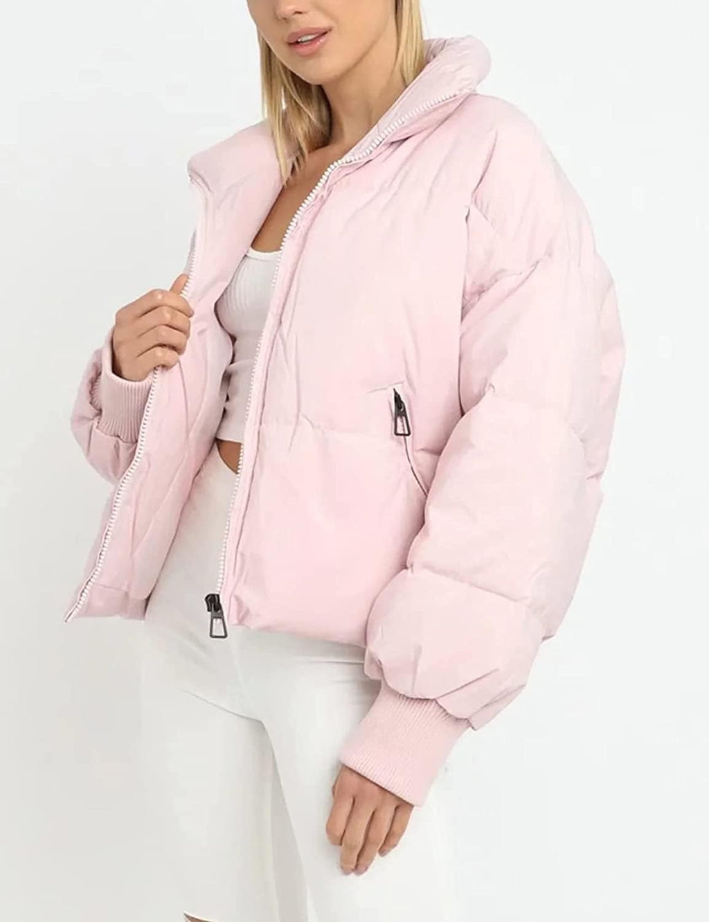 Gihuo Women’s Winter Cropped Puffer Jacket Coat Short Warm Quilted Jacket 2026