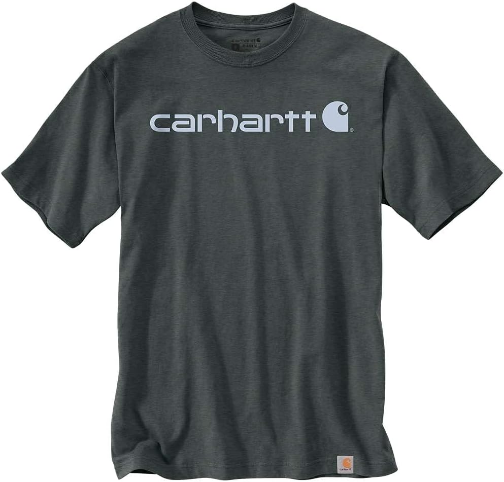Carhartt Men's Relaxed Fit Heavy Short Sleeve Logo Graphic T-Shirt Work Utility T-Shirt