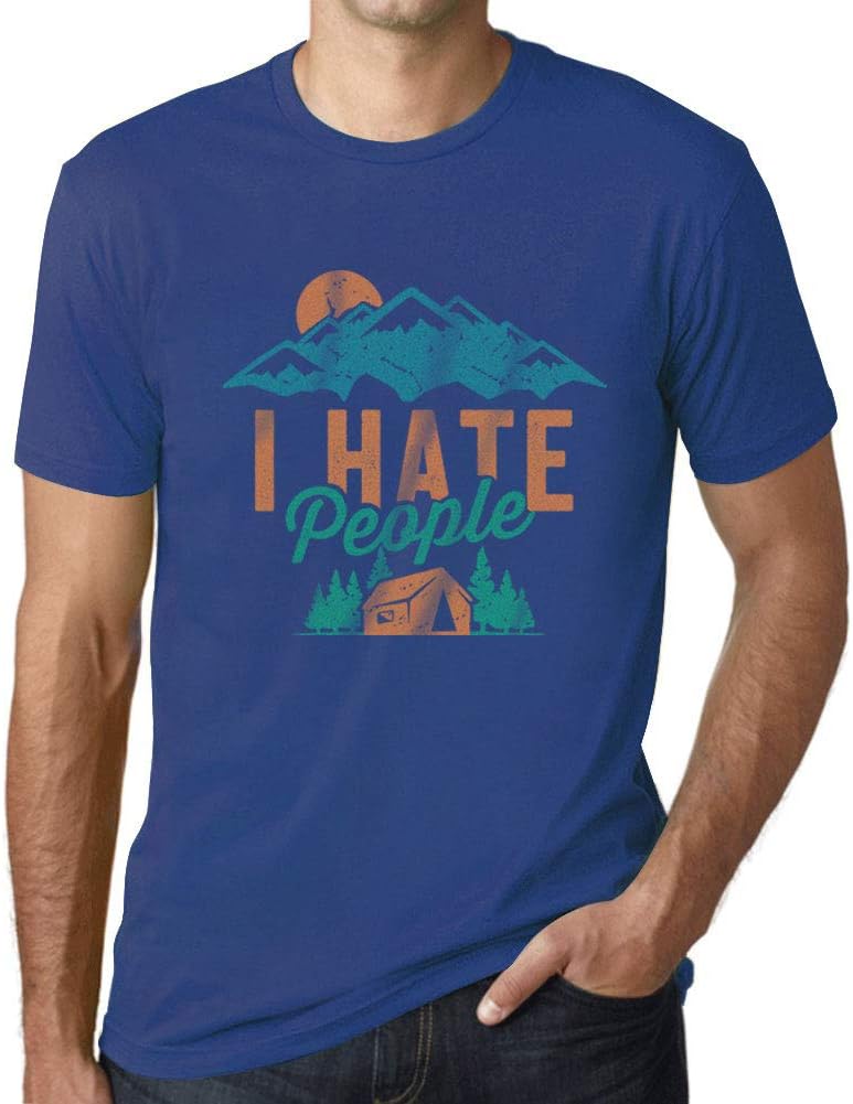 Ultrabasic - Men's Graphics I Hate People Tee Shirt Letters Print