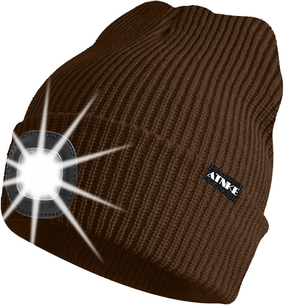 ATNKE Unisex winter hat with led light