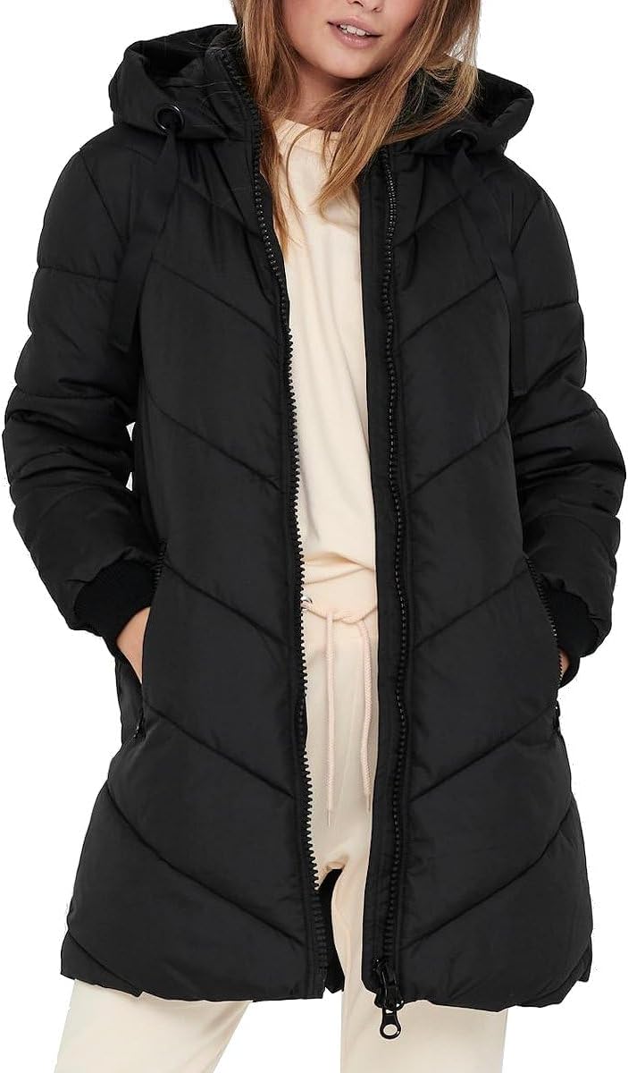 JACQUELINE de YONG Woman Long Parka JDY SKYLAR Long Parka , BLACK/BLACK, M