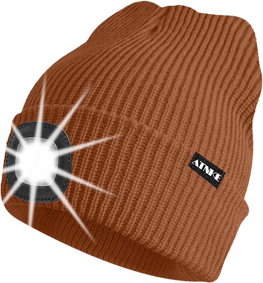 ATNKE Unisex winter hat with led light