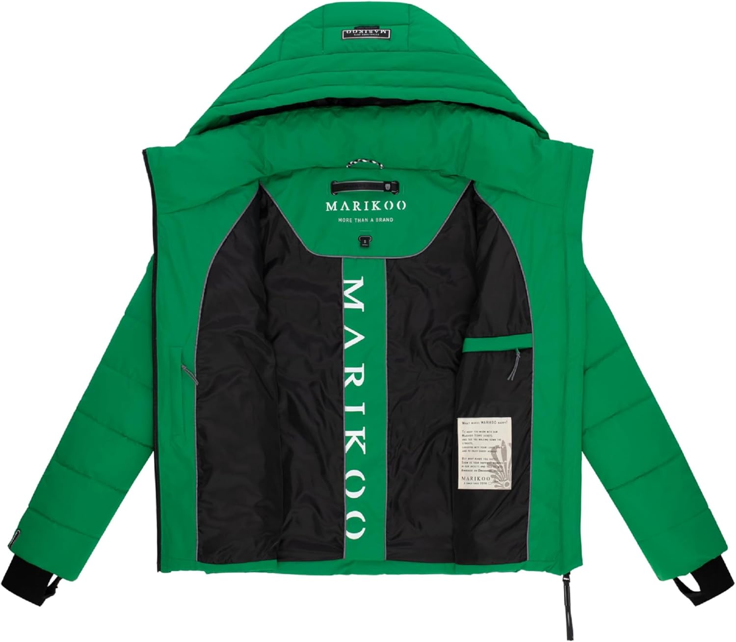 MARIKOO Women's Winter Jacket, Warm Quilted Jacket with Detachable Hood, Samuiaa XVI XS-3XL