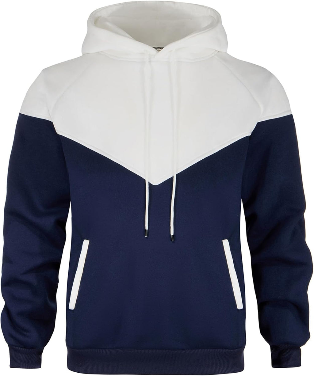 Hoodie Men's Sweatshirt Long Sleeve Sweatshirt Hoodie Color Block Sweatshirt