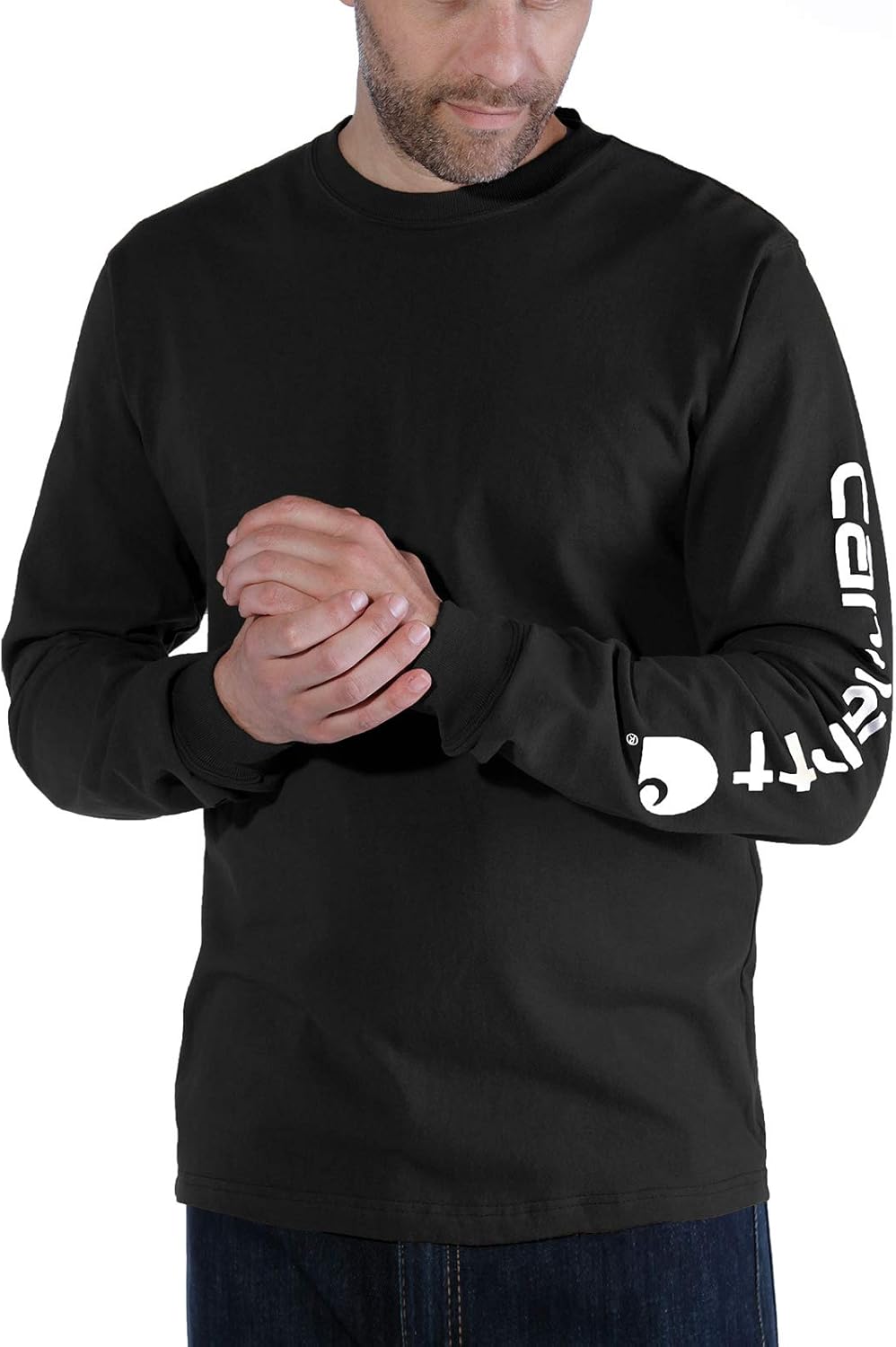 Carhartt Men's signature logo long sleeve t-shirt