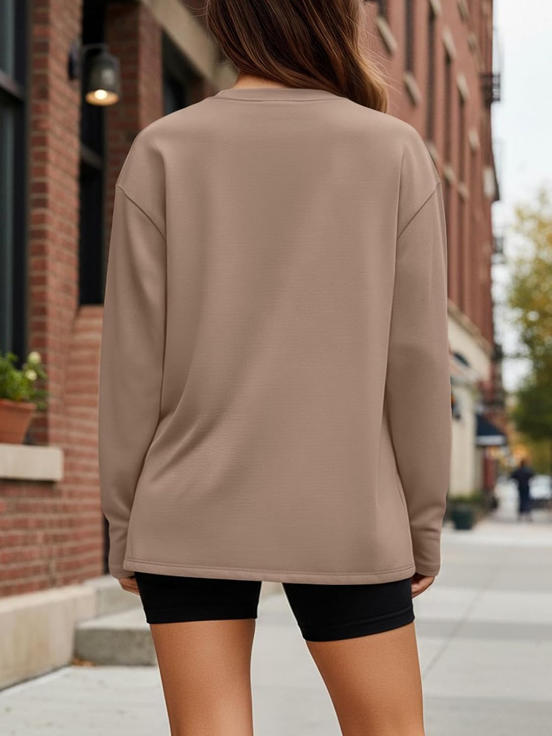 Trendy Queen Womens Spring Tops Oversized Long Sleeve T Shirts 2026 Basic Tee Fall Casual Workout Y2K Clothes