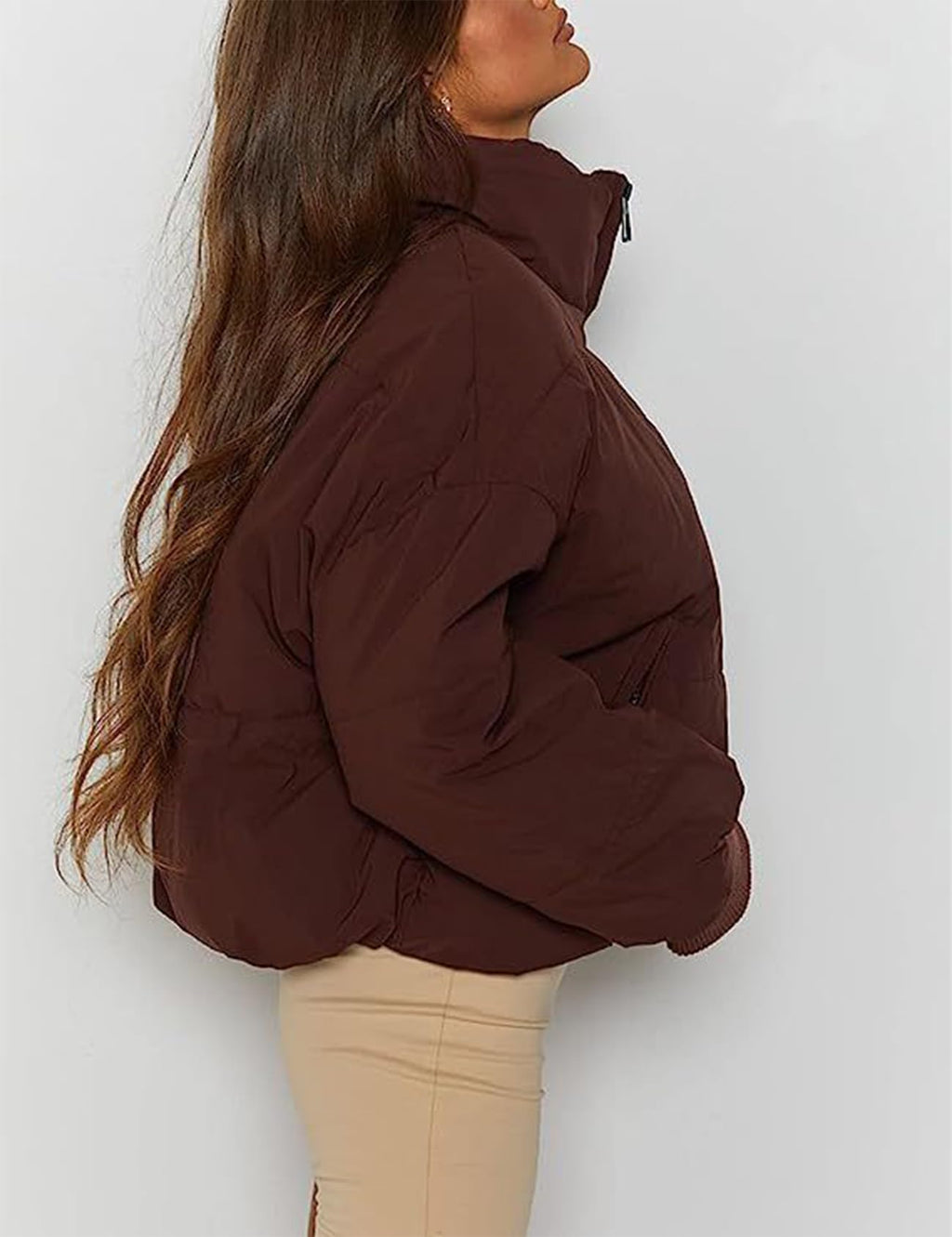 Gihuo Women’s Winter Cropped Puffer Jacket Coat Short Warm Quilted Jacket 2026