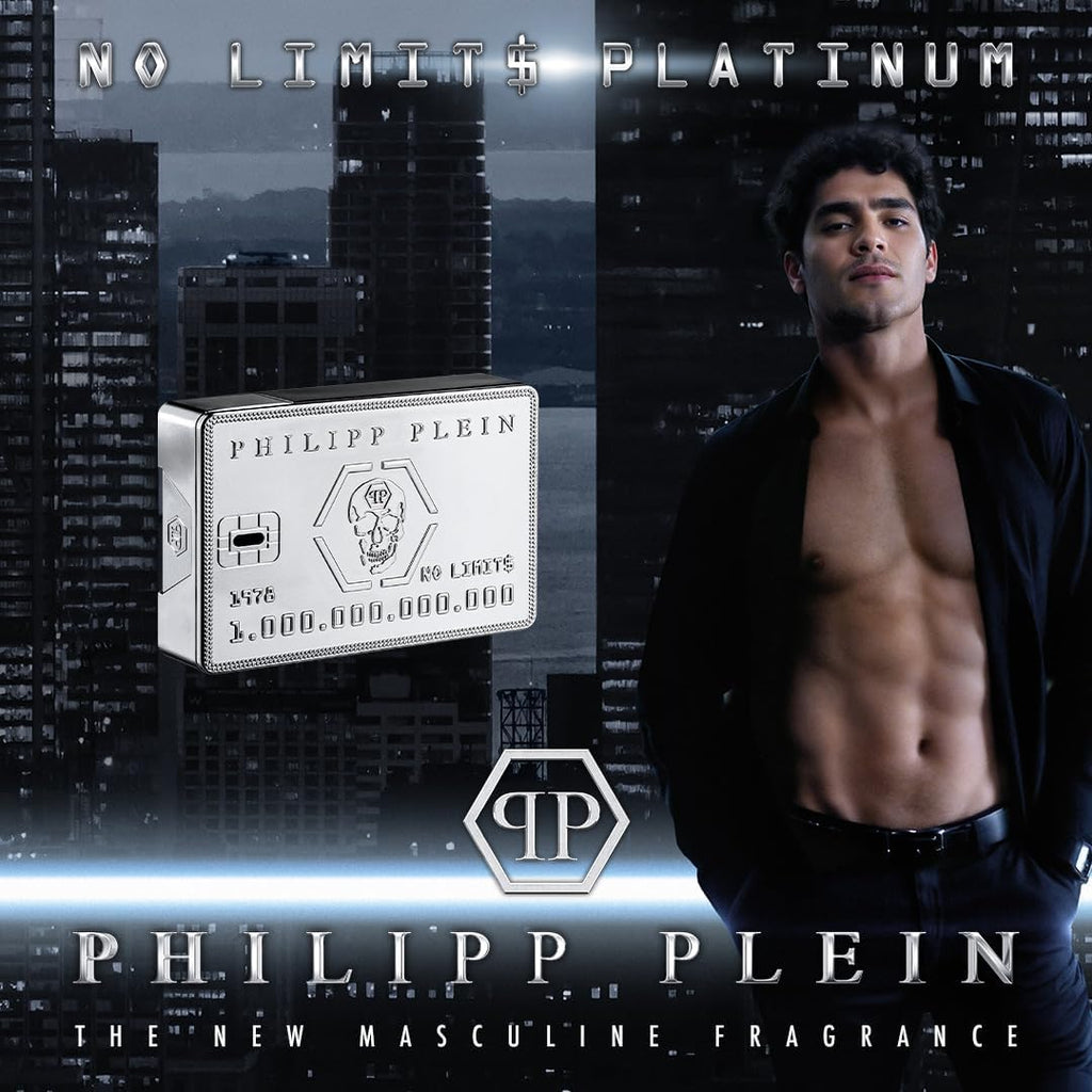 Philipp Plein Eau de Parfum No Limits Platinum 50 ml – Bottle looks like a credit card
