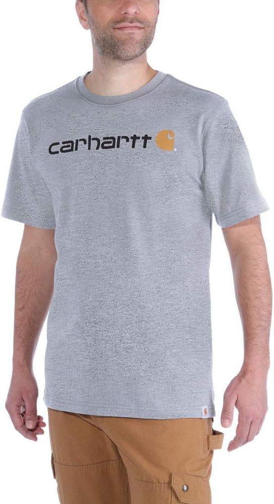 Carhartt Men's Relaxed Fit Heavy Short Sleeve Logo Graphic T-Shirt Work Utility T-Shirt