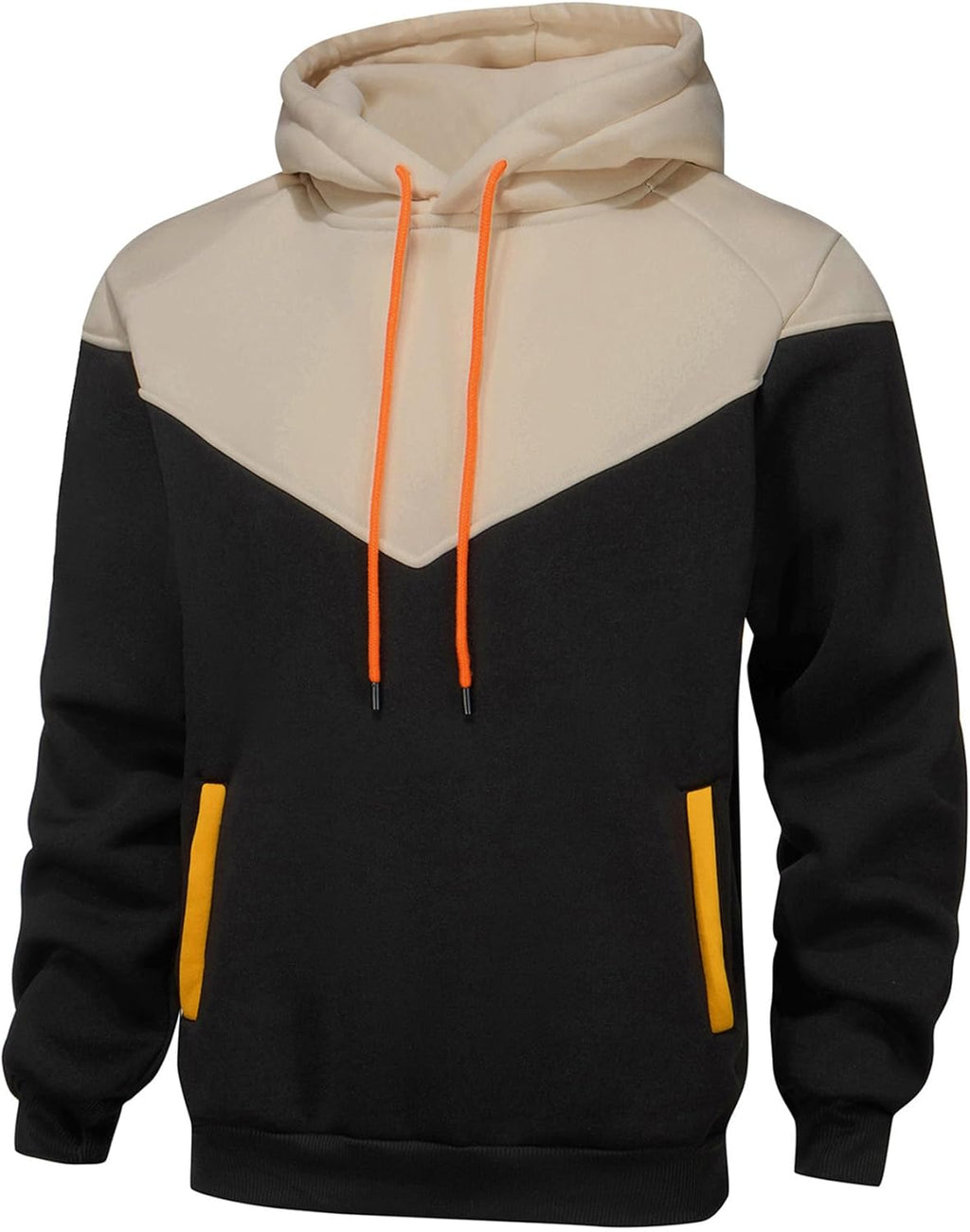 Hoodie Men's Sweatshirt Long Sleeve Sweatshirt Hoodie Color Block Sweatshirt
