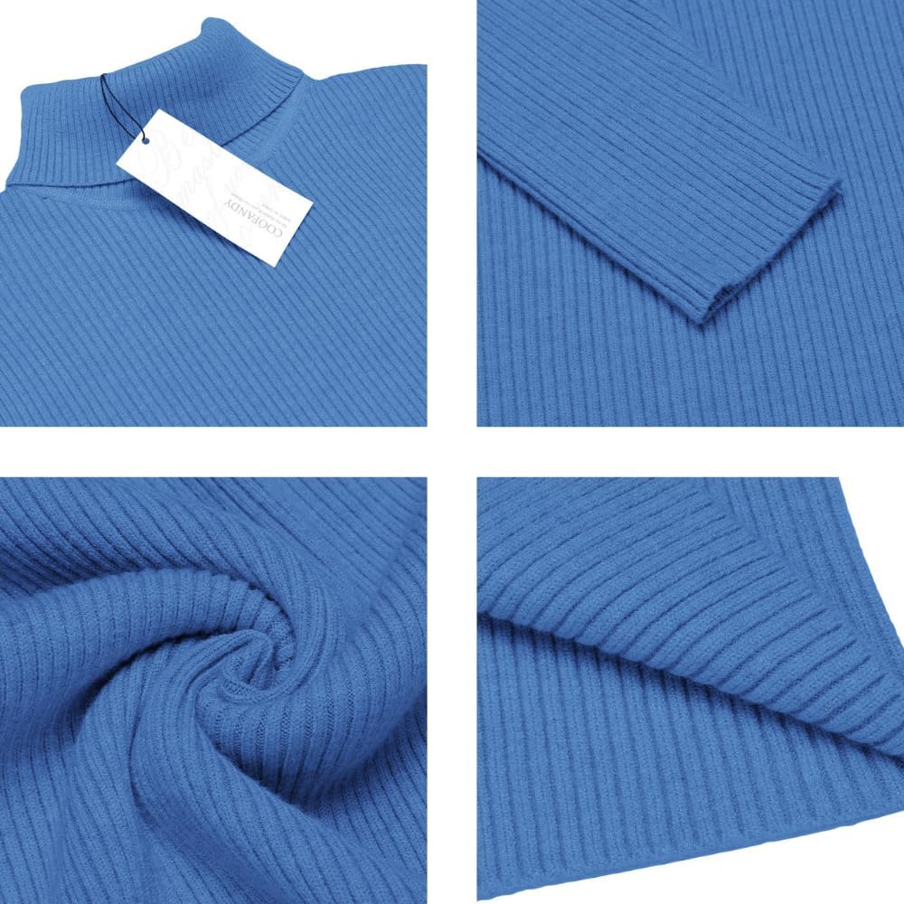 COOFANDY Men's Polo Sweater Fine Knit Long Sleeve Sweater Basic Regular Fit Pullover
