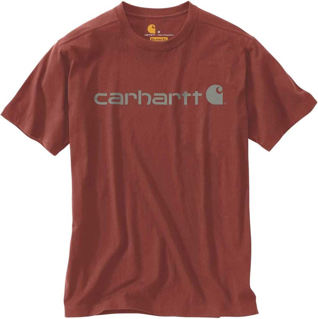 Carhartt Men's Relaxed Fit Heavy Short Sleeve Logo Graphic T-Shirt Work Utility T-Shirt