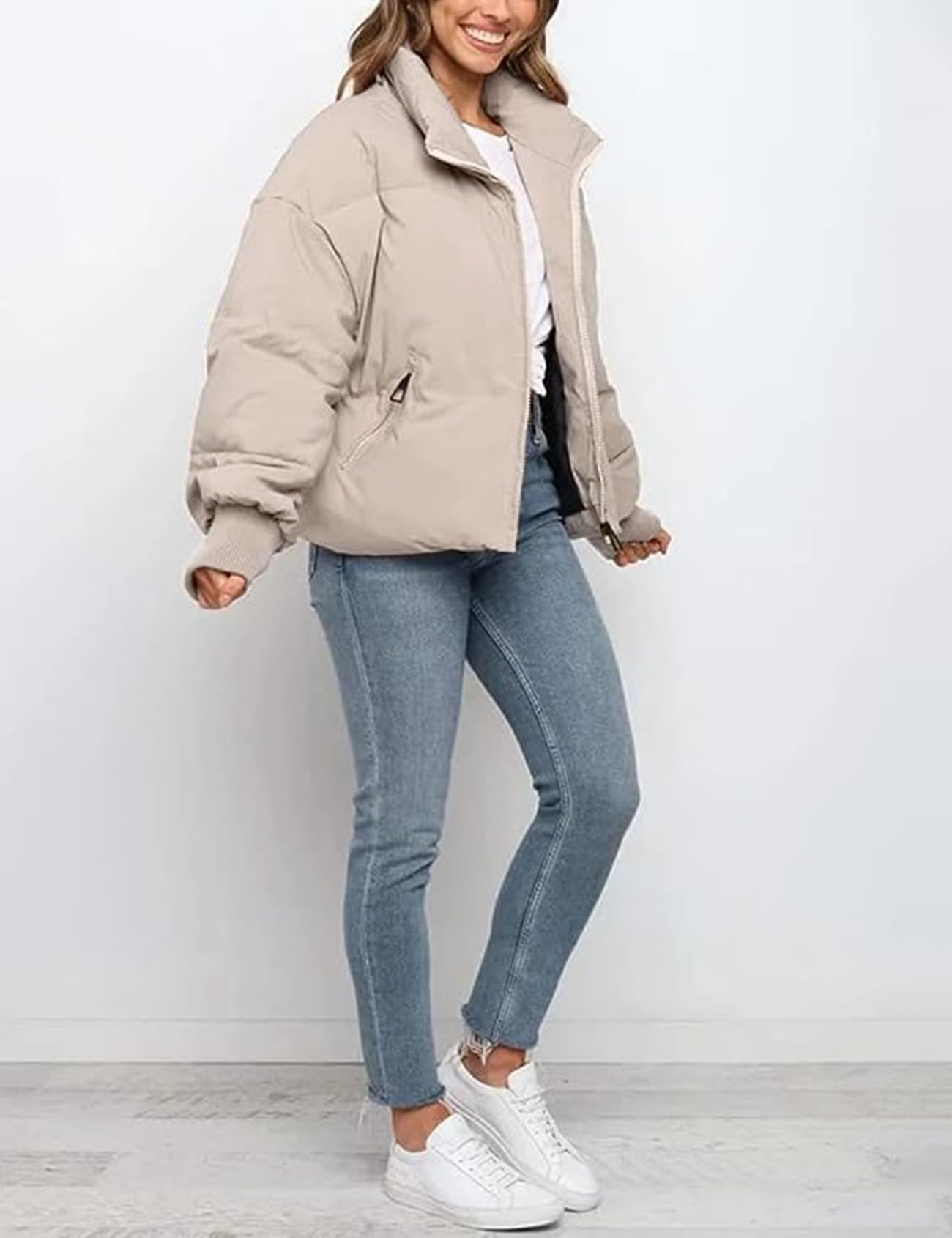 Gihuo Women’s Winter Cropped Puffer Jacket Coat Short Warm Quilted Jacket 2026