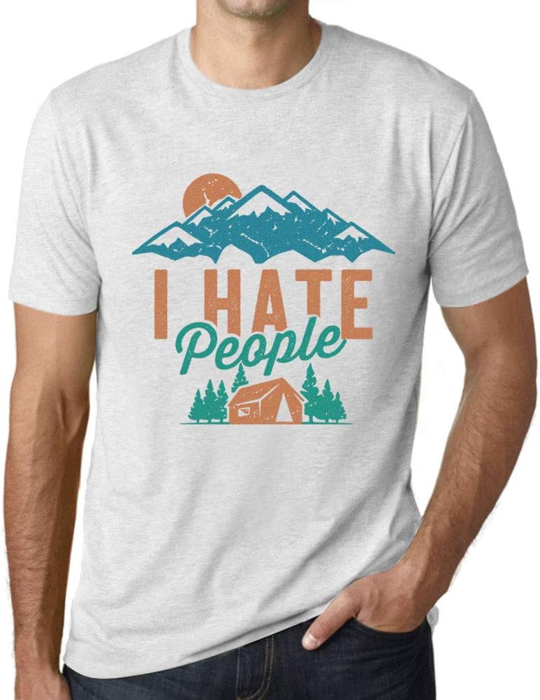 Ultrabasic - Men's Graphics I Hate People Tee Shirt Letters Print