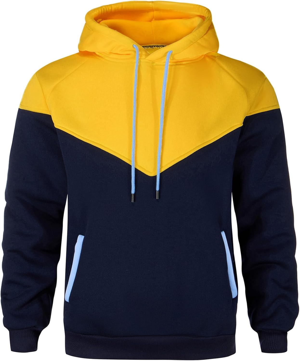 Hoodie Men's Sweatshirt Long Sleeve Sweatshirt Hoodie Color Block Sweatshirt