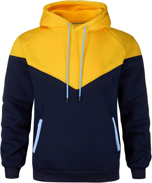 Hoodie Men's Sweatshirt Long Sleeve Sweatshirt Hoodie Color Block Sweatshirt