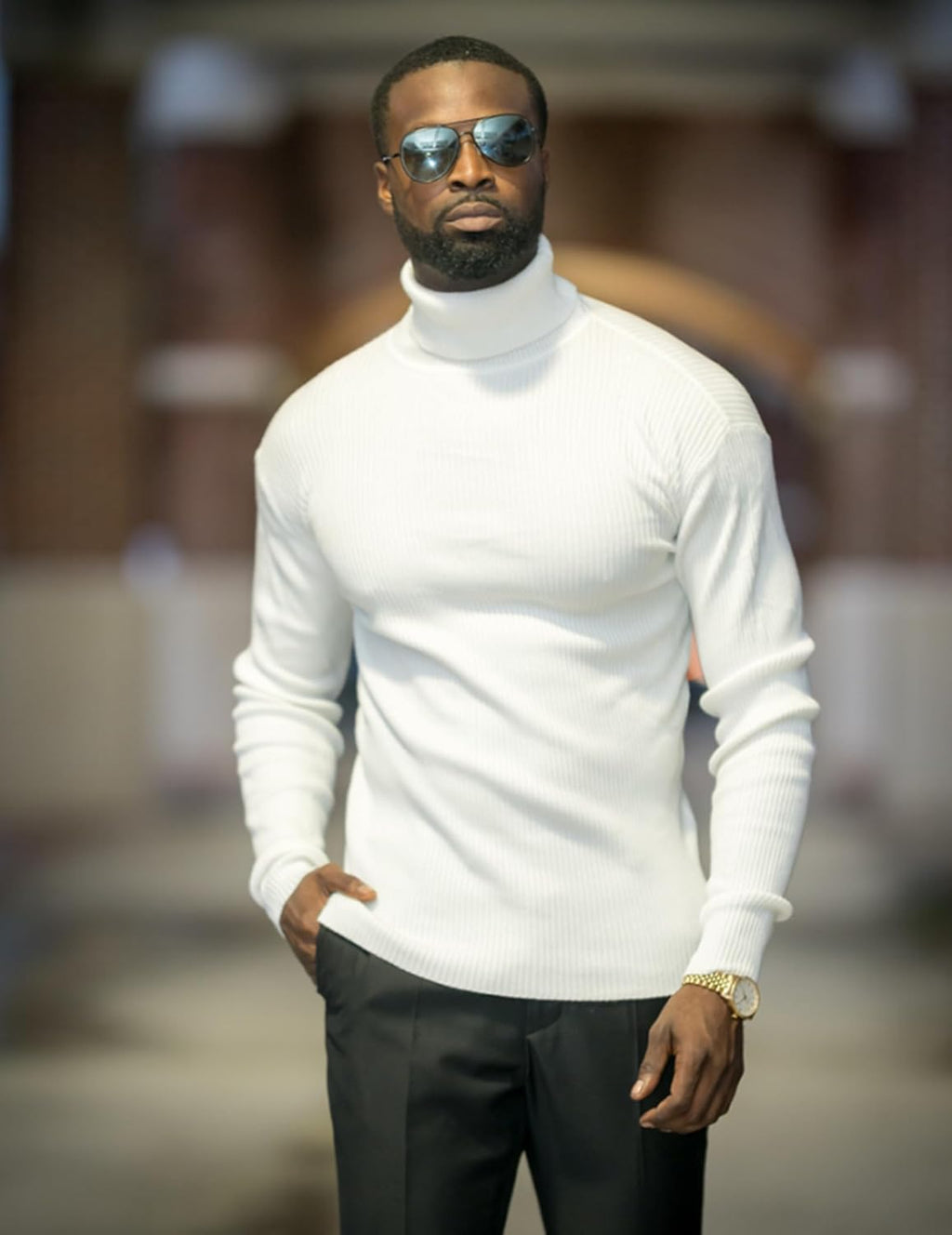 COOFANDY Men's Polo Sweater Fine Knit Long Sleeve Sweater Basic Regular Fit Pullover
