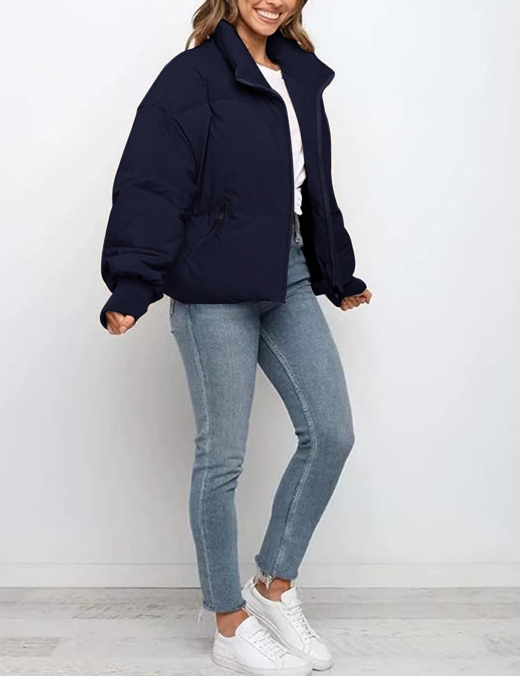 Gihuo Women’s Winter Cropped Puffer Jacket Coat Short Warm Quilted Jacket 2026