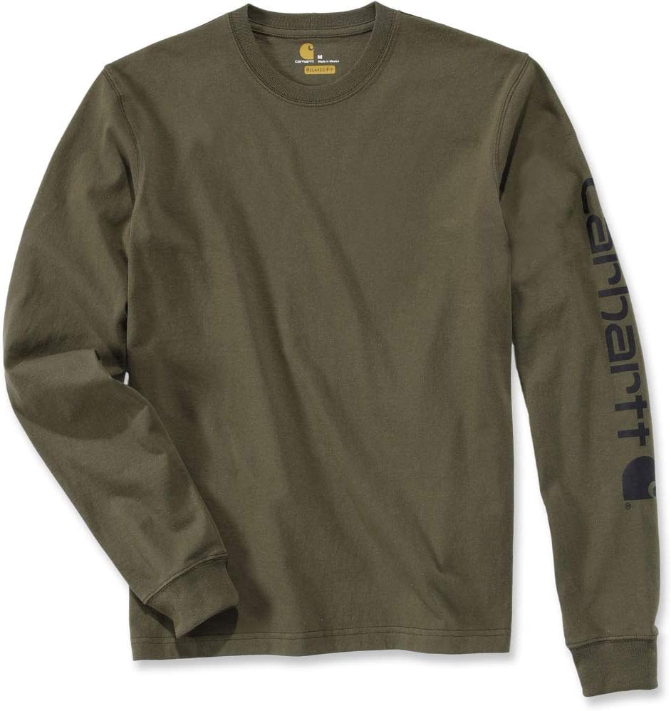 Carhartt Men's signature logo long sleeve t-shirt