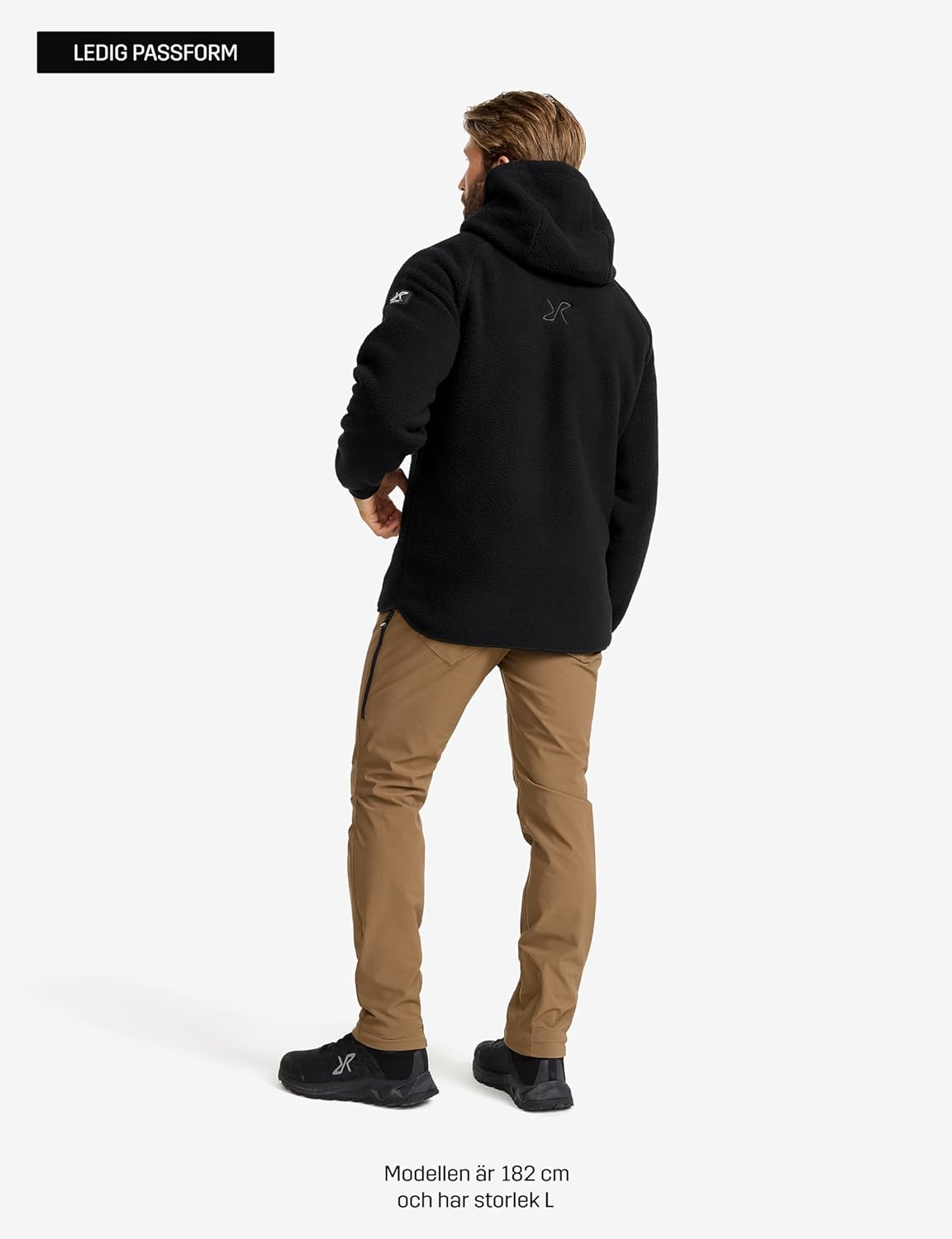 RevolutionRace Men's Sherpa Hoodie, Fleece Jacket for All Outdoor Activities