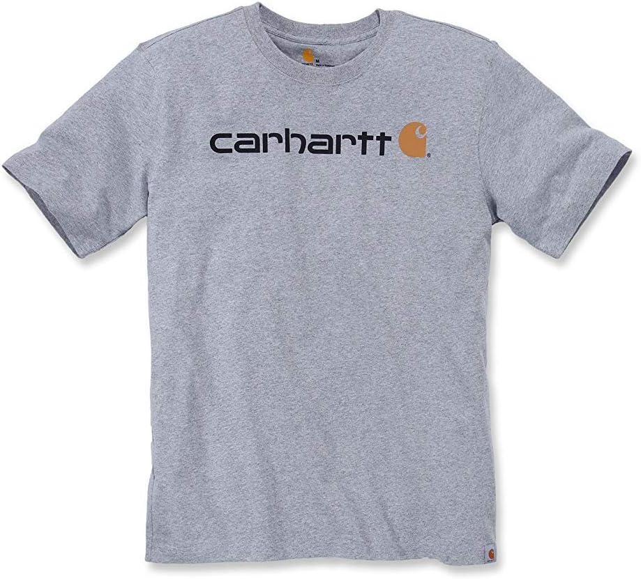 Carhartt Men's Relaxed Fit Heavy Short Sleeve Logo Graphic T-Shirt Work Utility T-Shirt