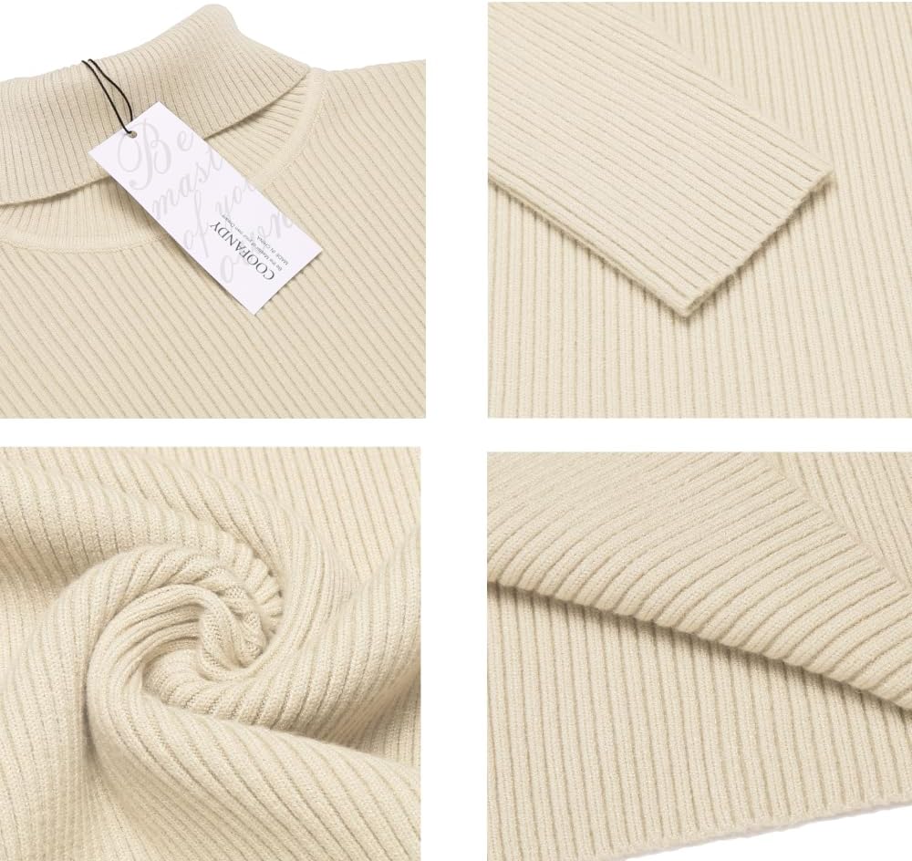 COOFANDY Men's Polo Sweater Fine Knit Long Sleeve Sweater Basic Regular Fit Pullover