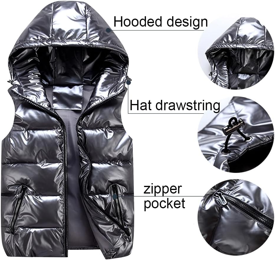 Unisex Winter Hooded Down Vest