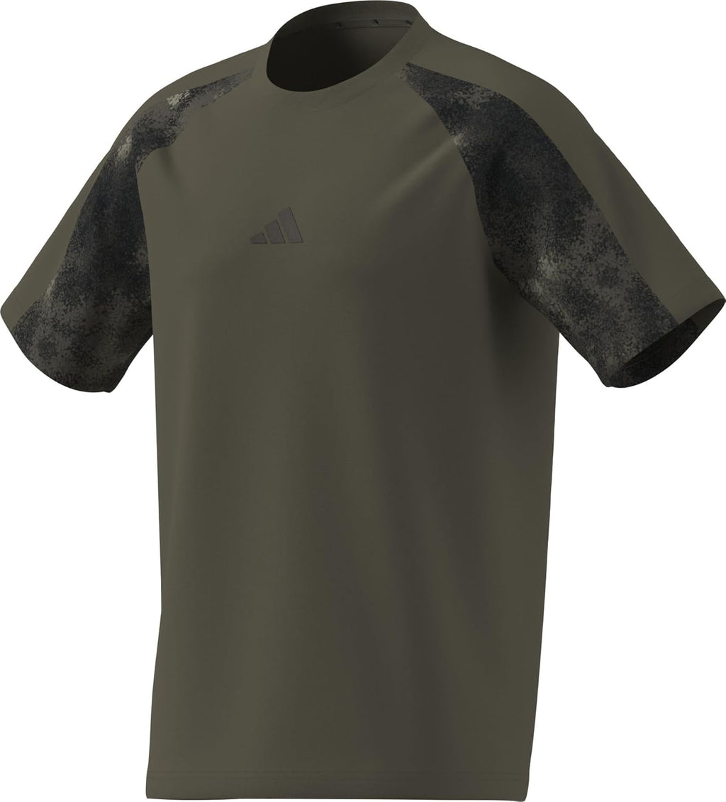 adidas Mezczyzni CAMO T-SHIRT, olive strata/MULTICOLOR, L